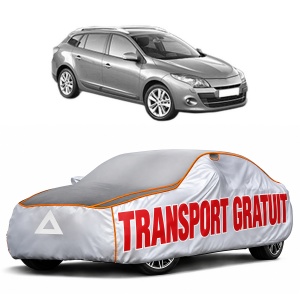 Husa Prelata Antigrindina Auto RENAULT MEGANE III Grandtour (KZ0/1) din 2008-2016, Protectie auto contra intemperiilor la grindina, Waterproof, 4x Stickere auto RENAULT