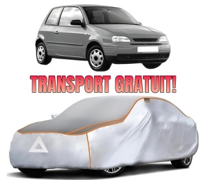 Husa Prelata Antigrindina Auto SEAT AROSA (6H1) din 1997-2004, Protectie auto contra intemperiilor la grindina, Waterproof, 4x Stickere auto SEAT