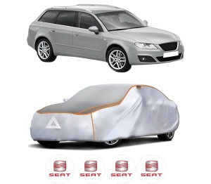 Husa Prelata Antigrindina Auto SEAT EXEO ST (3R5) din 2009-2013, Protectie auto contra intemperiilor la grindina, Waterproof, 4x Stickere auto SEAT - Img 2