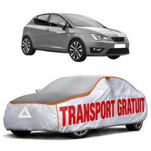 Husa Prelata Antigrindina Auto SEAT IBIZA V (KJ1, KJG) din 2017-2020, Protectie auto contra intemperiilor la grindina, Waterproof, 4x Stickere auto SEAT