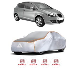 Husa Prelata Antigrindina Auto SEAT TOLEDO III (5P2) din 2004-2009, Protectie auto contra intemperiilor la grindina, Waterproof, 4x Stickere auto SEAT - Img 2