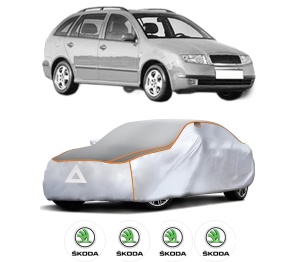 Husa Prelata Antigrindina Auto SKODA FABIA I Combi (6Y5) din 2000-2007, Protectie auto contra intemperiilor la grindina, Waterproof, 4x Stickere auto SKODA - Img 2