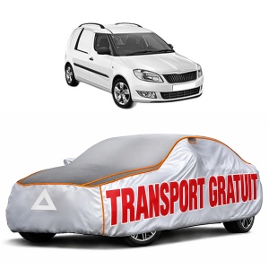 Husa Prelata Antigrindina Auto SKODA FABIA I Praktik (6Y5) din 2000-2007, Protectie auto contra intemperiilor la grindina, Waterproof, 4x Stickere auto SKODA