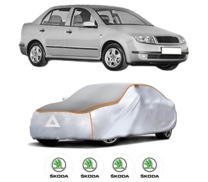 Husa Prelata Antigrindina Auto SKODA FABIA I Saloon (6Y3) din 1999-2007, Protectie auto contra intemperiilor la grindina, Waterproof, 4x Stickere auto SKODA - Img 2