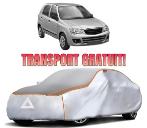 Husa Prelata Antigrindina Auto SUZUKI ALTO K10 din 2012-2015, Protectie auto contra intemperiilor la grindina, Waterproof, 4x Stickere auto SUZUKI
