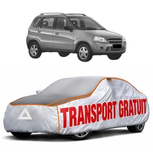 Husa Prelata Antigrindina Auto SUZUKI IGNIS I (FH) din 2000-2005, Protectie auto contra intemperiilor la grindina, Waterproof, 4x Stickere auto SUZUKI