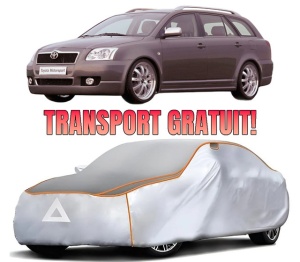 Husa Prelata Antigrindina Auto TOYOTA AVENSIS Estate (_T25_) din 2003-2008, Protectie auto contra intemperiilor la grindina, Waterproof, 4x Stickere auto TOYOTA