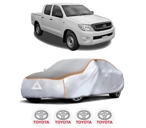 Husa Prelata Antigrindina Auto TOYOTA HILUX VII Platform/Chassis (_N1_, _N2_) din 2005, Protectie auto contra intemperiilor la grindina, Waterproof, 4x Stickere auto TOYOTA - Img 2