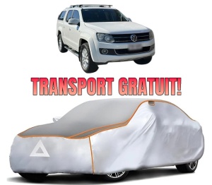 Husa Prelata Antigrindina Auto Volskwagen AMAROK Platform/Chassis (S1B, S6B, S7B) din 2011-2022, Protectie auto contra intemperiilor la grindina, Waterproof, 4x Stickere auto Volskwagen