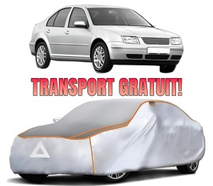 Husa Prelata Antigrindina Auto Volskwagen BORA I (1J2) din 1998-2013, Protectie auto contra intemperiilor la grindina, Waterproof, 4x Stickere auto Volskwagen