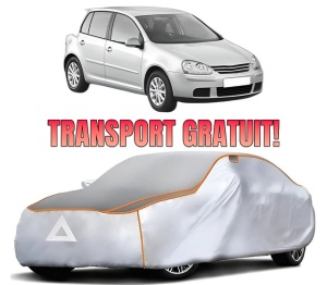 Husa Prelata Antigrindina Auto Volskwagen GOLF V (1K1) din 2003-2009, Protectie auto contra intemperiilor la grindina, Waterproof, 4x Stickere auto Volskwagen
