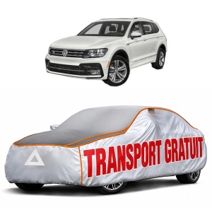 Husa Prelata Antigrindina Auto Volskwagen TIGUAN (AD1, AX1) din 2016-2024, Protectie auto contra intemperiilor la grindina, Waterproof, 4x Stickere auto Volskwagen
