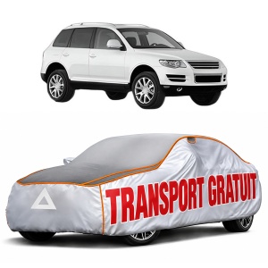Husa Prelata Antigrindina Auto Volskwagen TOUAREG (7LA, 7L6, 7L7) din 2002-2010, Protectie auto contra intemperiilor la grindina, Waterproof, 4x Stickere auto Volskwagen