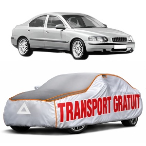 Husa Prelata Antigrindina Auto VOLVO S60 I (384) din 2000-2010, Protectie auto contra intemperiilor la grindina, Waterproof, 4x Stickere auto VOLVO