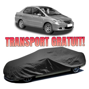 Husa prelata auto pentru HONDA CITY (GE4) 2006, culoare negru, material textil impermeabil, rezistanta la intemperii praf UV, CARPASSION Husa Protectie