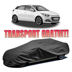 Husa prelata auto pentru HYUNDAI i20 II Coupe (GB) 2015 - 2021, culoare negru, material textil impermeabil, rezistanta la intemperii praf UV, CARPASSION Husa Protectie
