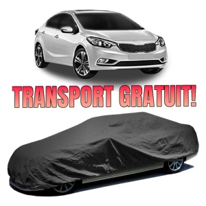 Husa prelata auto pentru KIA CERATO KOUP III (YD) 2013, culoare negru, material textil impermeabil, rezistanta la intemperii praf UV, CARPASSION Husa Protectie