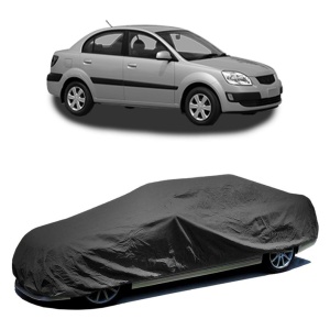 Husa prelata auto pentru KIA RIO II Saloon (JB) 2005 - 2011, culoare negru, material textil impermeabil, rezistanta la intemperii praf UV, CARPASSION Husa Protectie - Img 2