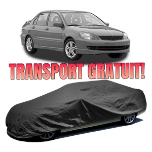 Husa prelata auto pentru MITSUBISHI LANCER VII (CS_A, CT_A) 2000 - 2013, culoare negru, material textil impermeabil, rezistanta la intemperii praf UV, CARPASSION Husa Protectie