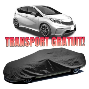 Husa prelata auto pentru NISSAN NOTE (E12) 2012 - 2016, culoare negru, material textil impermeabil, rezistanta la intemperii praf UV, CARPASSION Husa Protectie