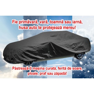 Husa prelata auto pentru OPEL ASTRA H (A04) 2004 - 2014, culoare negru, material textil impermeabil, rezistanta la intemperii praf UV, CARPASSION Husa Protectie - Img 4