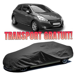 Husa prelata auto pentru PEUGEOT 208 Hatchback Van (CR_) 2013 - 2019, culoare negru, material textil, impermeabila, rezistanta la intemperii