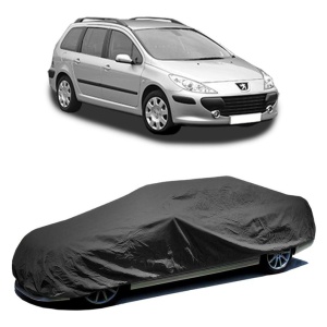 Husa prelata auto pentru PEUGEOT 307 Break (3E) 2002 - 2009, culoare negru, material textil impermeabil, rezistanta la intemperii praf UV, CARPASSION Husa Protectie - Img 2