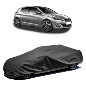 Husa prelata auto pentru PEUGEOT 308 II (LB_, LP_, LW_, LH_, L3_) 2013 - 2021, culoare negru, material textil impermeabil, rezistanta la intemperii praf UV, CARPASSION Husa Protectie - Img 2
