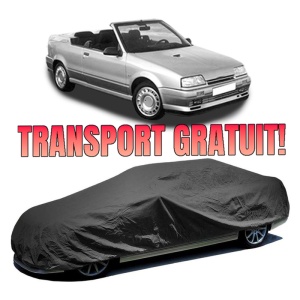 Husa prelata auto pentru RENAULT 19 I Cabriolet (D53_) 1991 - 1992, culoare negru, material textil impermeabil, rezistanta la intemperii praf UV, CARPASSION Husa Protectie