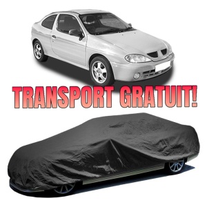 Husa prelata auto pentru RENAULT MEGANE I Coach (DA0/1_) 1996 - 2003, culoare negru, material textil impermeabil, rezistanta la intemperii praf UV, CARPASSION Husa Protectie