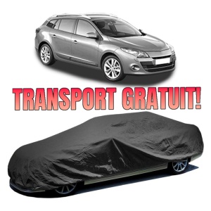 Husa prelata auto pentru RENAULT MEGANE III Grandtour (KZ0/1) 2008 - 2016, culoare negru, material textil impermeabil, rezistanta la intemperii praf UV, CARPASSION Husa Protectie