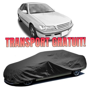 Husa prelata auto pentru TOYOTA CORONA Saloon (_T21_) 1996 - 2001, culoare negru, material textil impermeabil, rezistanta la intemperii praf UV, CARPASSION Husa Protectie