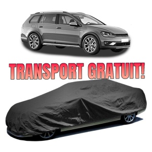 Husa prelata auto pentru Volkswagen Golf ALLTRACK VII Variant (BA5, BV5) 2014 - 2020, culoare negru, material textil impermeabil, rezistanta la intemperii praf UV, CARPASSION Husa Protectie