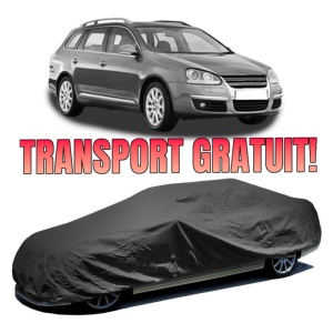 Husa prelata auto pentru Volkswagen Golf V Variant (1K5) 2007 - 2009, culoare negru, material textil impermeabil, rezistanta la intemperii praf UV, CARPASSION Husa Protectie