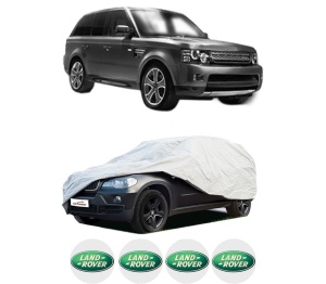 Husa tip prelata auto LAND ROVER RANGE ROVER SPORT I (L320) din 2005-2013, Culoare Gri, material textil impermeabil, rezistanta la intemperii praf UV, CARPASSION Husa Protectie, 4 Stickere auto cu LAND ROVER - Img 2