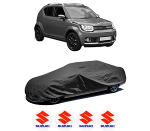 Husa tip prelata auto SUZUKI IGNIS III (MF, FF) din 2016-2020, Culoare Negru, material textil impermeabil, rezistanta la intemperii praf UV, CARPASSION Husa Protectie, 4 Stickere auto cu SUZUKI - Img 2