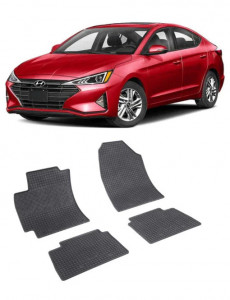 Hyundai Elantra VI, Sedan, fabricat din 03.2016 - 12.2020, set covorase auto dedicate, din cauciuc 100% Premium accesorii pentru autoturismul tau - masina v159134