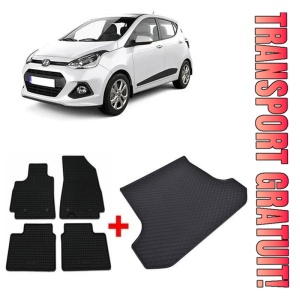 Hyundai I10 II Hatchback din 11.2013 - 12.2019 *4, Set Covorase + tavita portbagaj auto