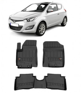 Hyundai I20 I Din 01.2009 - 11.2014, Hatchback , Set Covorase Auto Tip Tavita Premium 3D, din cauciuc accesorii pentru autoturismul tau - masina v164897