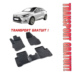 Hyundai I20 II 2014-2020 Set 4 covorase auto din cauciuc tip tavita premium line 3D - Transport Gratuit!