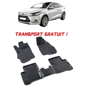 Hyundai I20 II 2014-2020 Set 4 covorase auto din cauciuc tip tavita premium line 3D - Transport Gratuit! accesorii pentru autoturismul tau - masina v49019