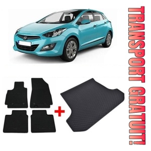 Hyundai I30 II Hatchback din 02.2012 - 01.2017 *2, Set Covorase + tavita portbagaj auto