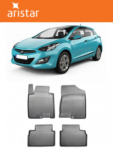 Hyundai I30 II, Hatchback, Din 02.2012 - 01.2017 , Set Covorase Auto Tip Tavita Premium 3D, din cauciuc accesorii pentru autoturismul tau - masina v174851