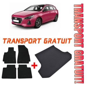 Hyundai I30 III din 2019 - Prezent Combi Urechea Dreapta Mai Mica *1, Set Covorase + tavita portbagaj auto