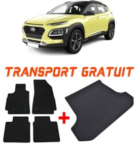 Hyundai Kona din 11.2017 - Prezent Suv Portbagaj Inferior *3, Set Covorase + tavita portbagaj auto accesorii pentru autoturismul tau - masina v1504