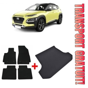 Hyundai Kona din 11.2017 - Prezent Suv Portbagaj Superior *1, Set Covorase + tavita portbagaj auto
