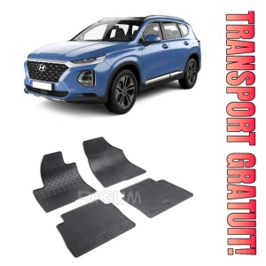 Hyundai Santa Fe II, Suv, fabricat din 04.2006 - 08.2012, set covorase auto dedicate, din cauciuc 100% Premium