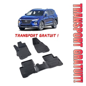 Hyundai Santa Fe IV Petrol Version 2018-2023 Set 4 covorase auto din cauciuc tip tavita premium line 3D - Transport Gratuit!