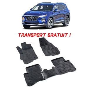 Hyundai Santa Fe IV Petrol Version 2018- Set 4 covorase auto din cauciuc tip tavita premium line 3D - Transport Gratuit! accesorii pentru autoturismul tau - masina v48975