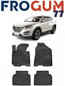 Hyundai Tucson Din 2009-2015, Suv , Set Covorase Auto Tip Tavita Premium 3D, din cauciuc accesorii pentru autoturismul tau - masina v165727